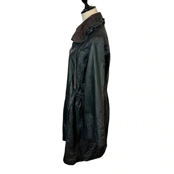 Eileen Fisher Organic Cotton Stand Collar Drawstring Anorak Jacket Windbreaker - Picture 2 of 7